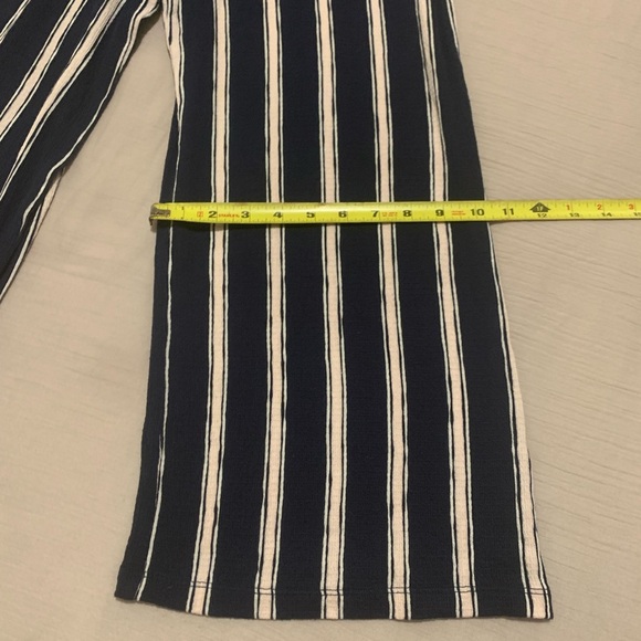 Love Tree Navy and Cream Striped Garment Romper - Picture 6 of 10